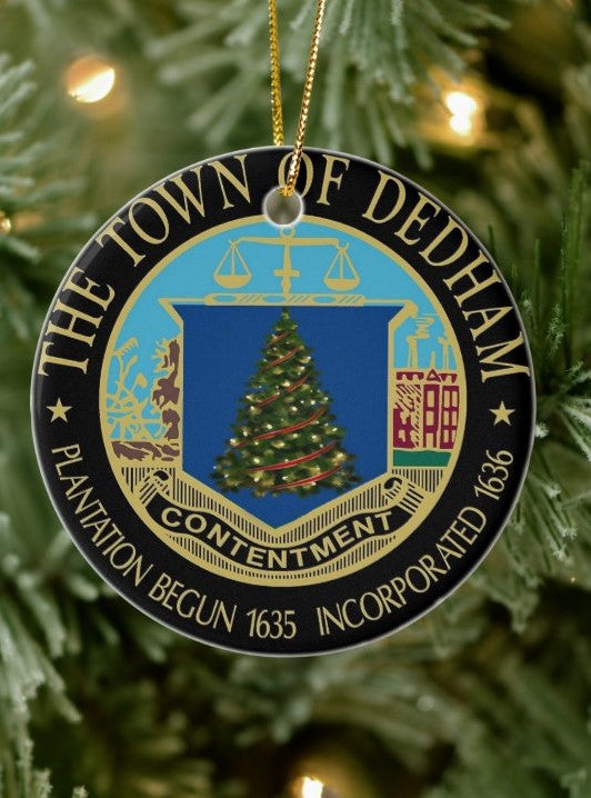 Dedham - Town Seal X-Mass Tree Ornament